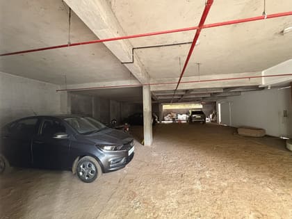 Basement parking and loading area