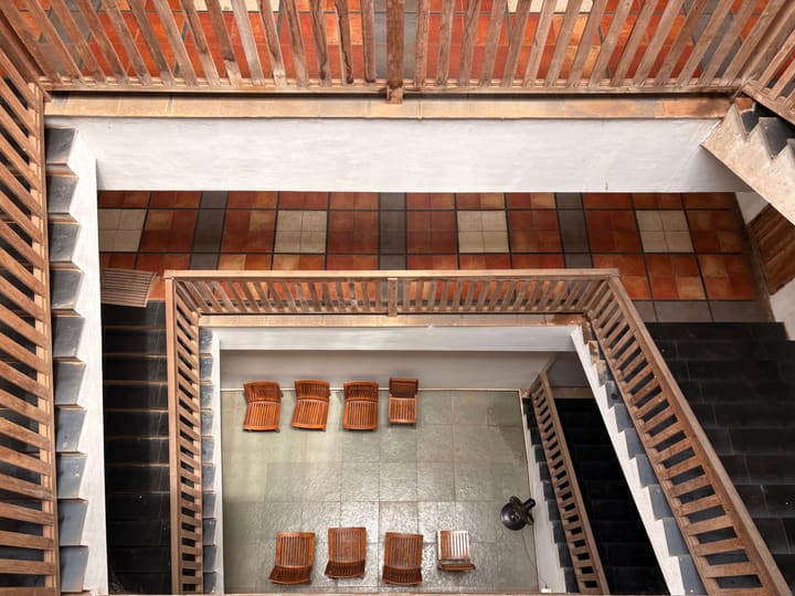 Misc tile, woodwork, and window detail at nalukettu