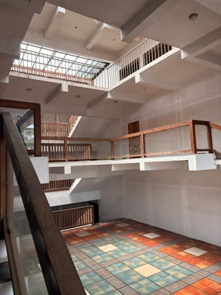 First-floor commercial room with patterned floor